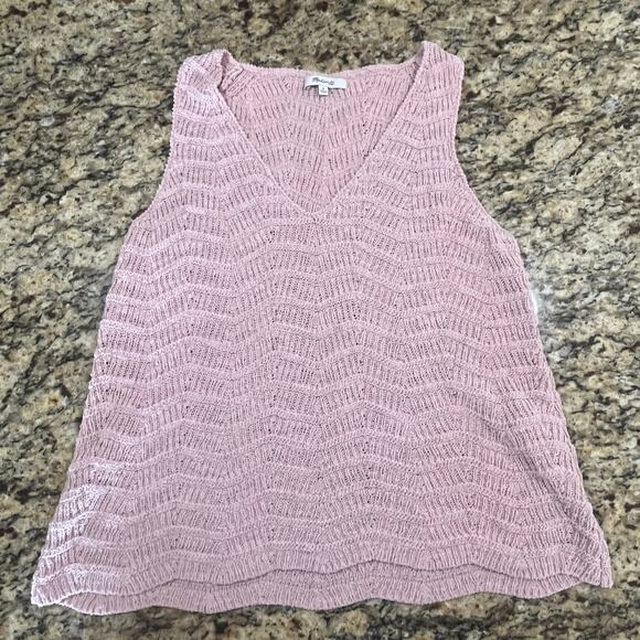 Madewell Dusty Pink Knit‎ Sleeveless Sweater Size M - Picture 2 of 7